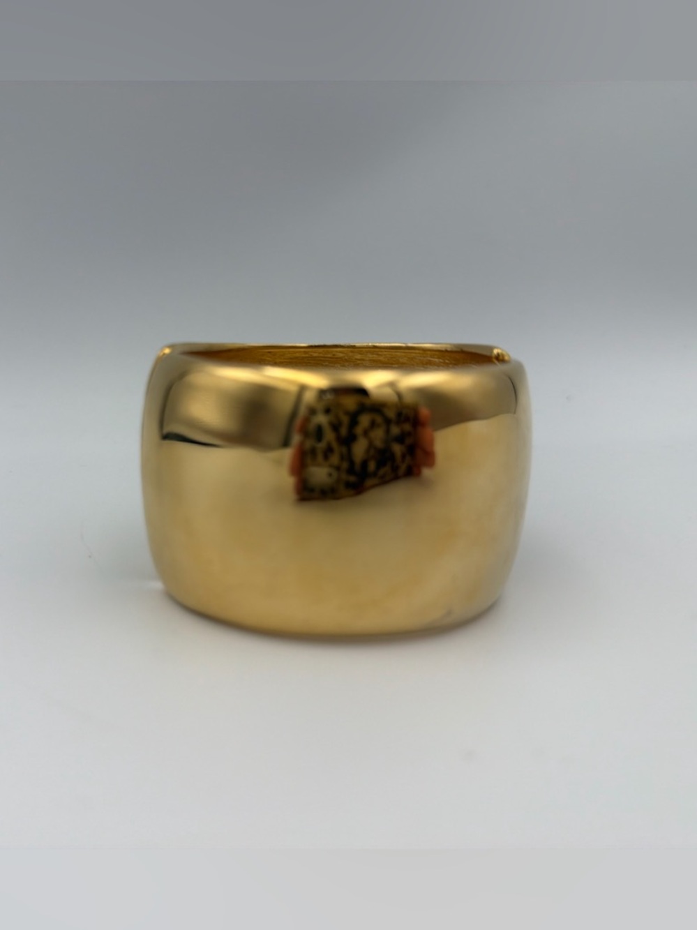 Gold-Tone Wide Dome Cuff Bracelet by - Picture 1 of 4